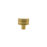 Millhouse Brass Satin Brass Chrysler Diamond Round Cabinet Knob  |  MHCD1530SB