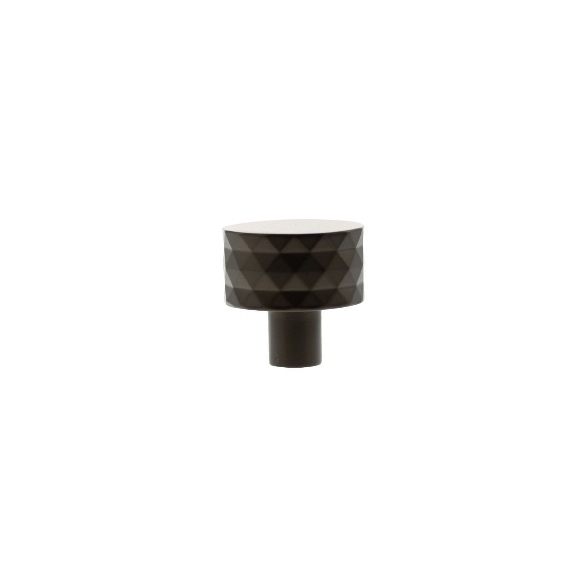 Millhouse Brass Urban Dark Bronze Chrysler Diamond Round Cabinet Knob  |  MHCD1530UDB