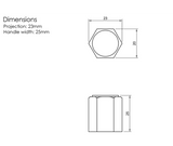 Millhouse Brass Urban Dark Bronze Pennington Hexagonal Cylinder Cabinet Knob  |  MHCH1420UDB