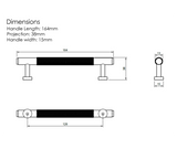 Millhouse Brass Urban Dark Bronze 128mm Eiffel Knurled T-Bar Cabinet Pull Handle  |  MHCK17128UDB