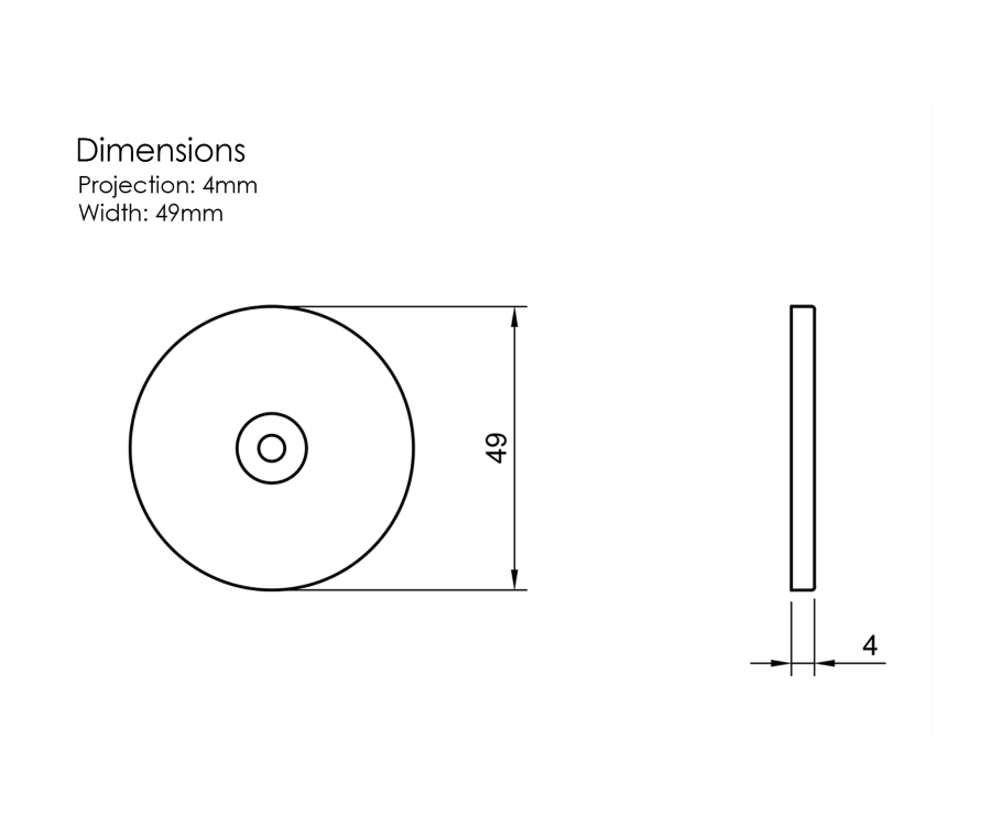Millhouse Brass Matt Black Battersea Linear Round Cabinet Knob on Backplate  |  MHCLB1532MB