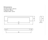 Millhouse Brass Satin Nickel 160mm Empire Slim Cabinet Pull Handle on Backplate  |  MHCNB17160SN