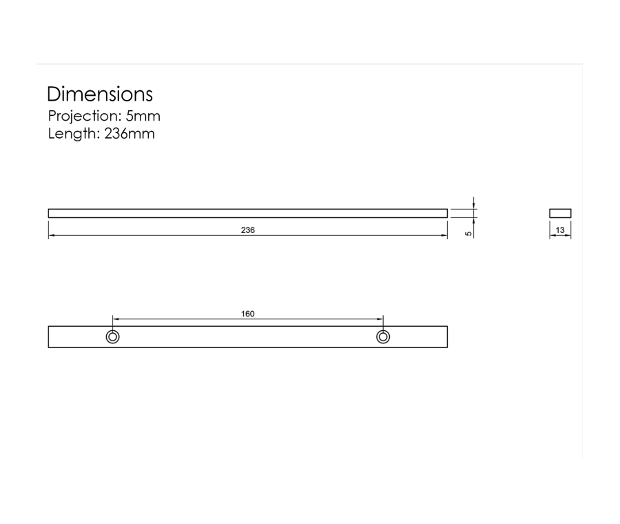 Millhouse Brass Satin Nickel 160mm Empire Slim Cabinet Pull Handle on Backplate  |  MHCNB17160SN