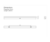 Millhouse Brass Satin Nickel 160mm Empire Slim Cabinet Pull Handle on Backplate  |  MHCNB17160SN