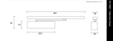 Rutland Satin Brass Designer Slide Arm Overhead Door Closer | TS.11204 SB