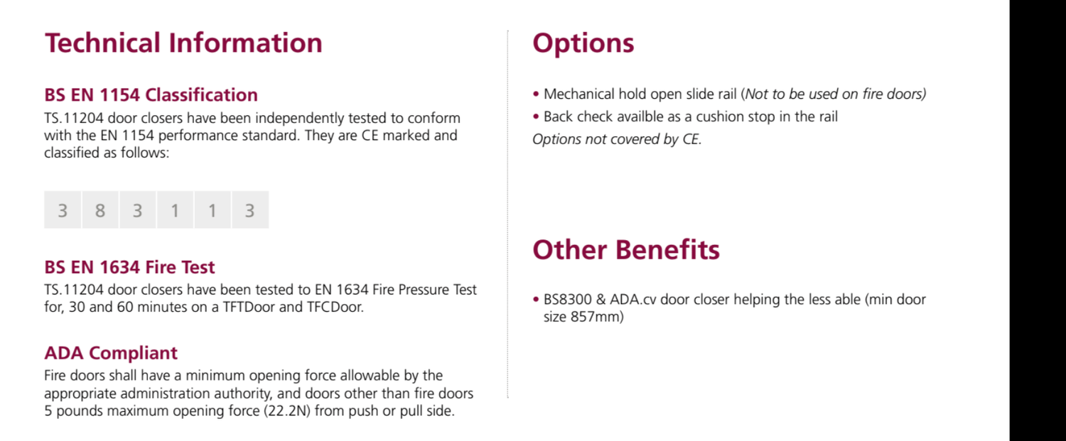 Rutland Electro Brass Designer Slide Arm Overhead Door Closer | TS.11204 PVD (11349)