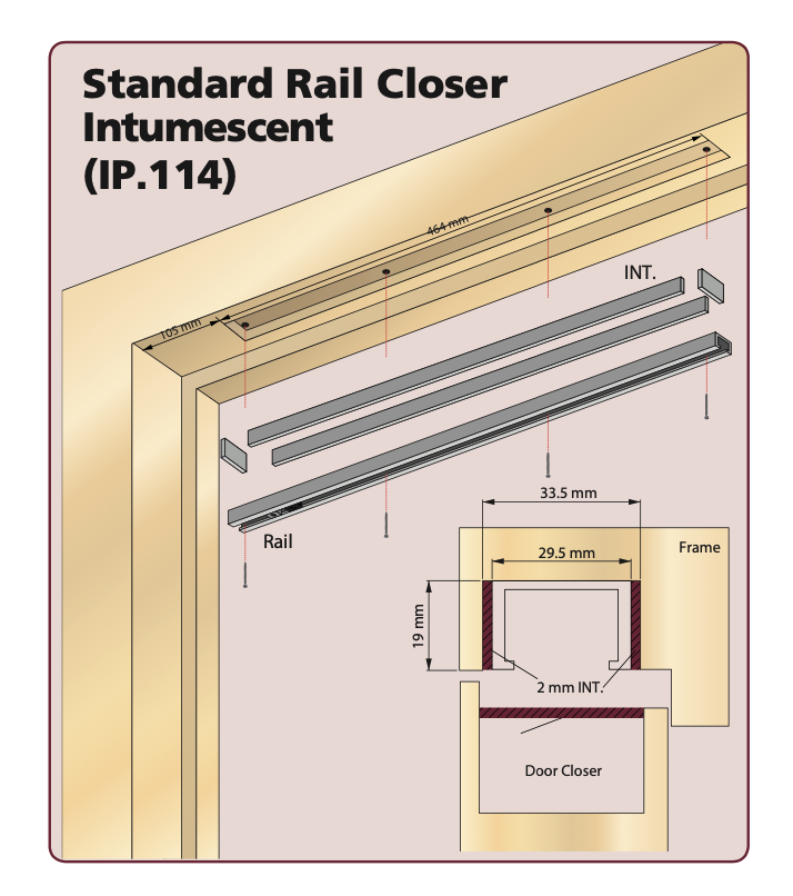 Rutland Antique Brass Concealed Cam Action Door Closer | ITS.11204AB (12026)
