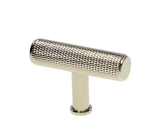 Alexander and Wilks Polished Nickel Crispin Knurled T Bar Cupboard Knob