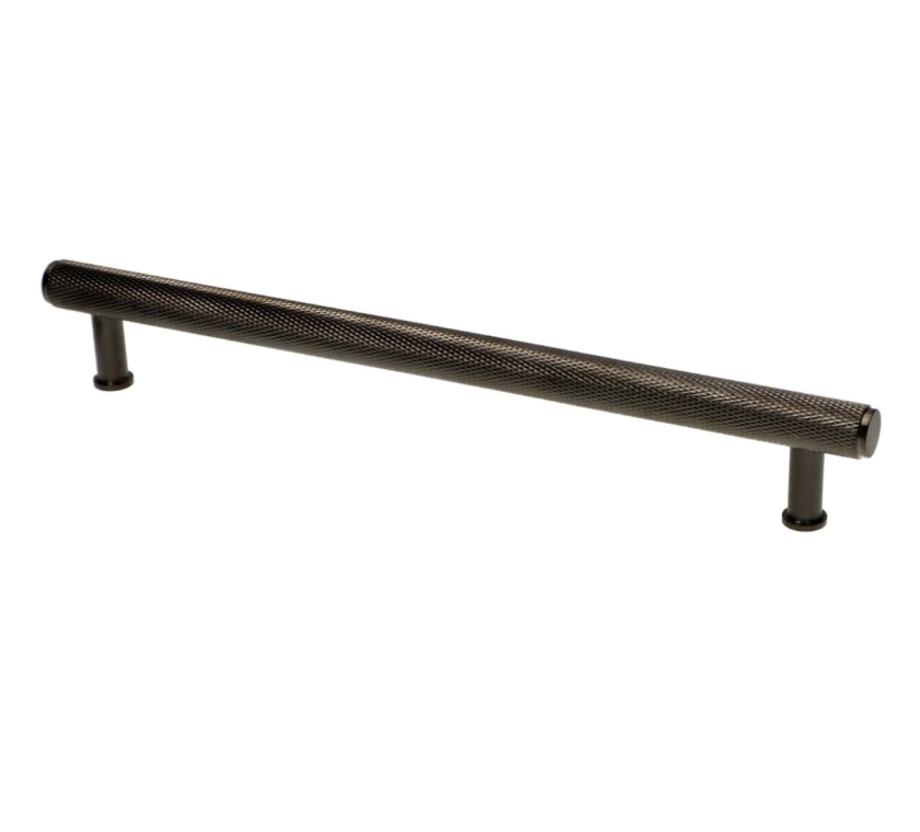 A&W Crispin Dark Bronze PVD Knurled T Bar Pull Handle c/c 224mm
