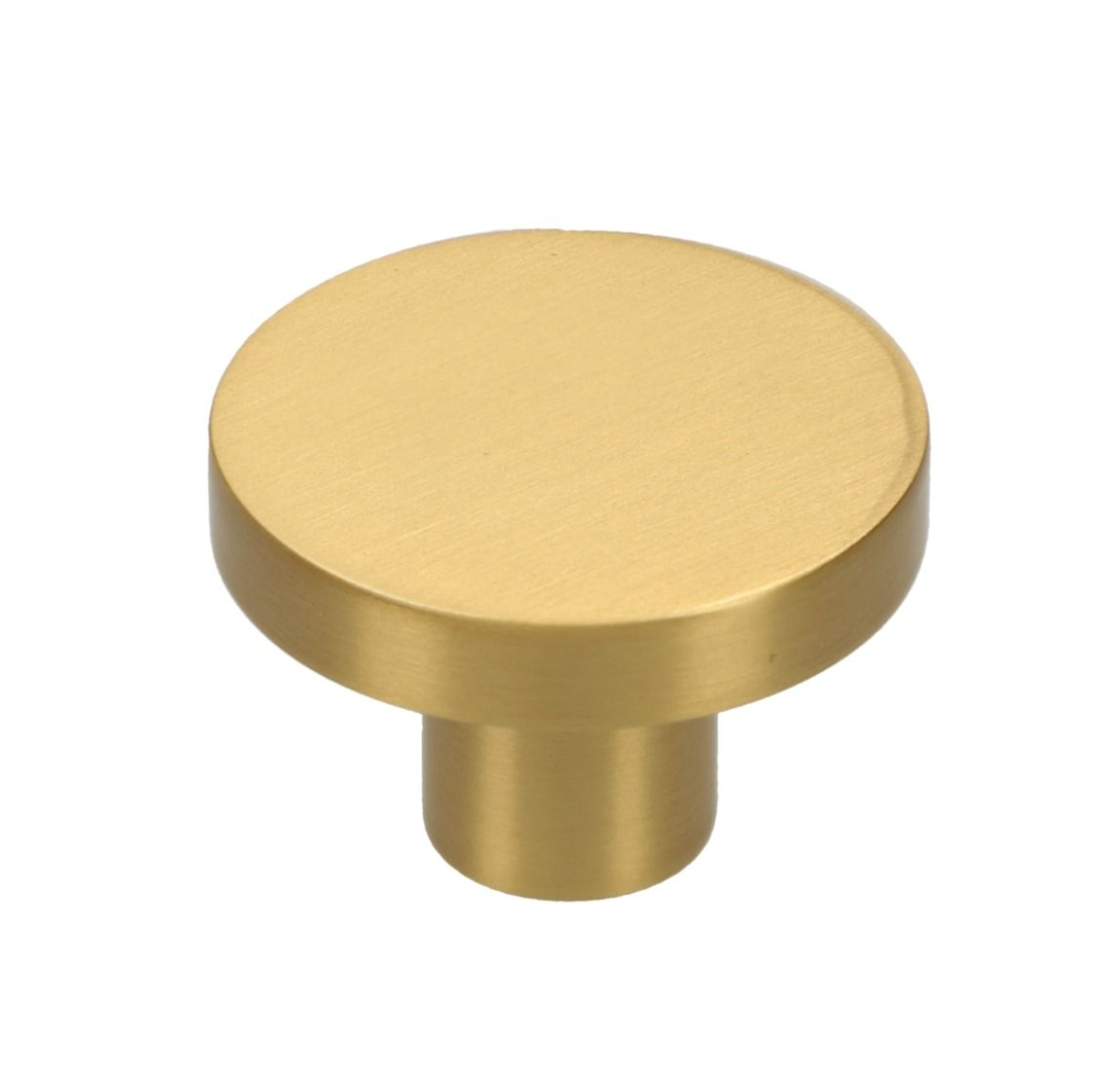 Alexander & Wilks Satin Brass 38mm Hanover Plain Cupboard Knob