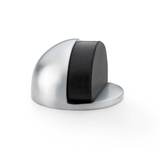 Alexander & Wilks Satin Chrome Lacquer 45MM Floor Mounted Oval Shielded Door Stop | AW631SC