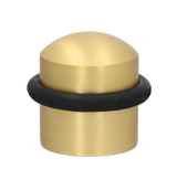 Alexander and Wilks Satin Brass Dome Top Floor Mounted Door Stop | AW638SB