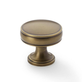Alexander and Wilks 32mm Antique Brass Lynd Cupboard Knob | AW808-32-AB