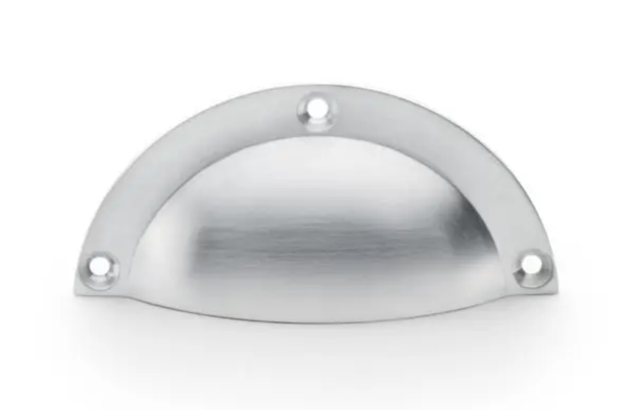 Alexander and Wilks Satin Chrome 97mm Raoul Cup Handle | AW910SC
