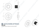 Alexander & Wilks Dark Bronze PVD Knurled Turn and Release | AW790DBZPVD