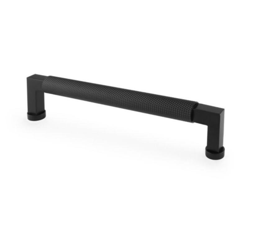 A&W Matt Black Camille Knurled Cabinet Pull Handle c/c 160mm AW819-160-BL