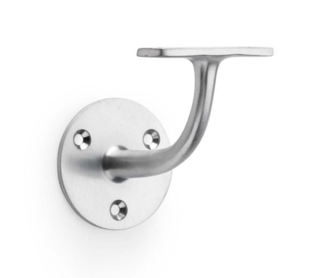 Alexander and Wilks 80mm Satin Chrome Handrail Bracket  | AW750SC