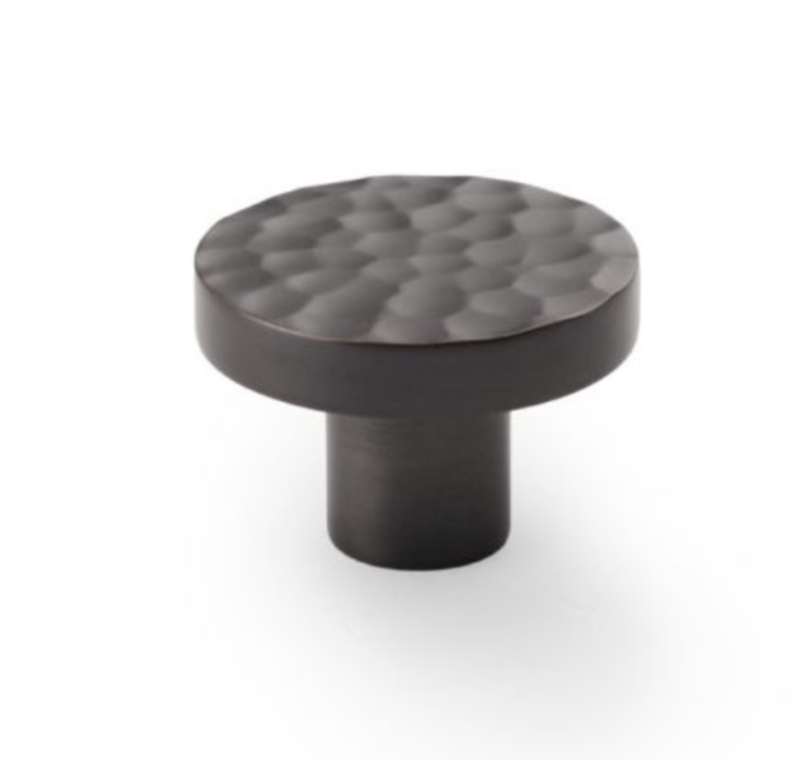A&W Dark Bronze 30mm Hanover Hammered Cupboard Knob | AW820-30-DBZ