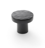 A&W Black 30mm Hanover Hammered Cupboard Knob | AW820-30-BL