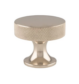Polished Nickel 38mm Berlin Knurled Cupboard Knob | AW841-38-PN