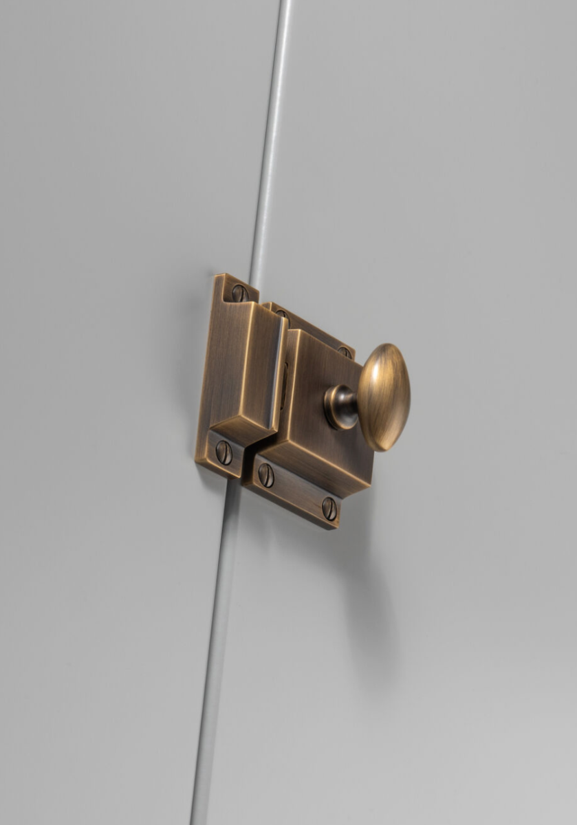 Alexander and Wilks Antique Brass Cupboard Latch | AW730AB