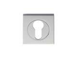 Serozetta Polished Chrome 51mm Euro Cylinder Profile Square Escutcheon | SZM001SQCP