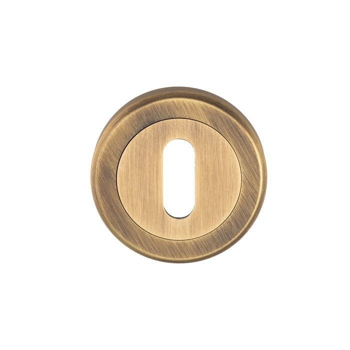 Serozetta Antique Brass 51mm Standard Profile Round Key Escutcheon | SZM003AB
