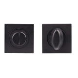 Serozetta Matt Black Thumbturn Snib & Release on square rose | SZM004SQMB