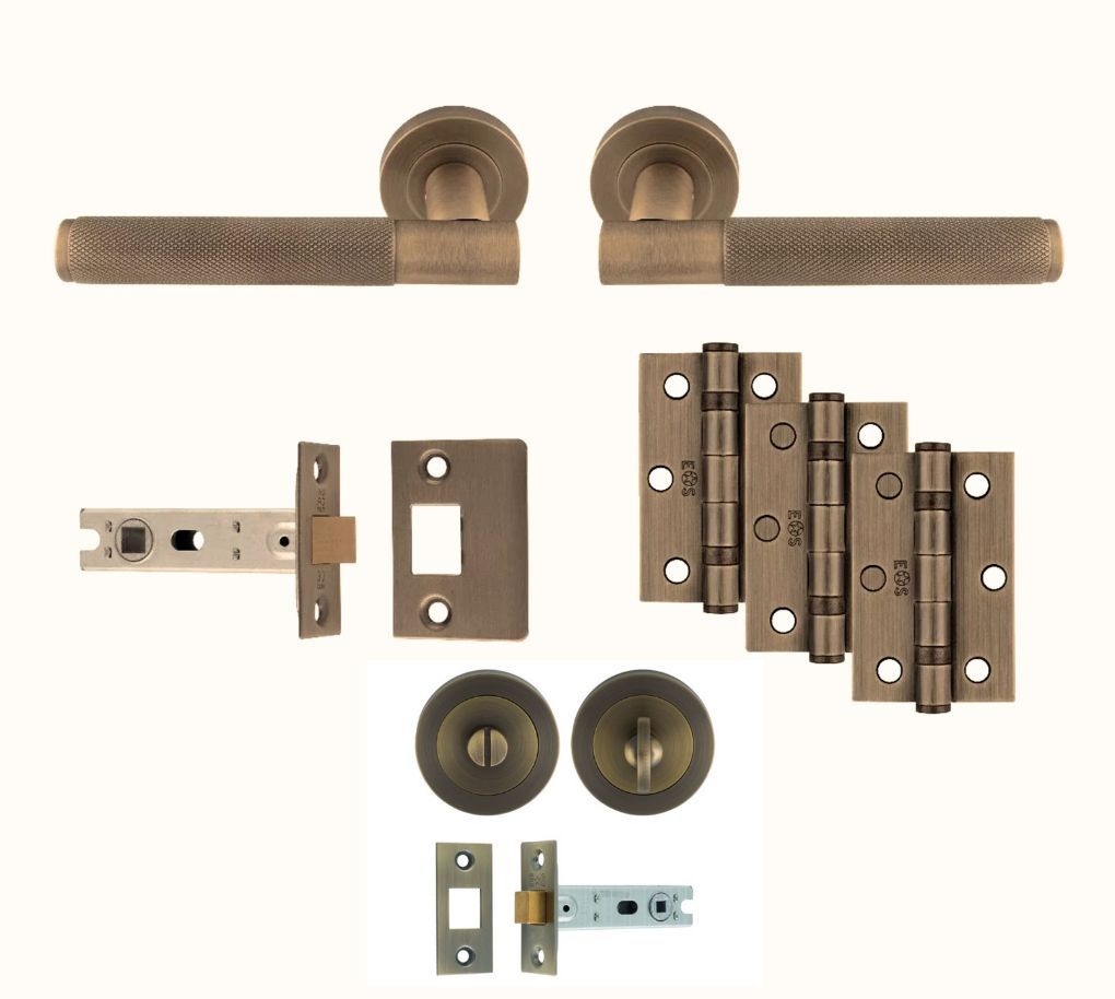 Antique Brass Lagos Bathroom Pack - Ultimate Door Pack
